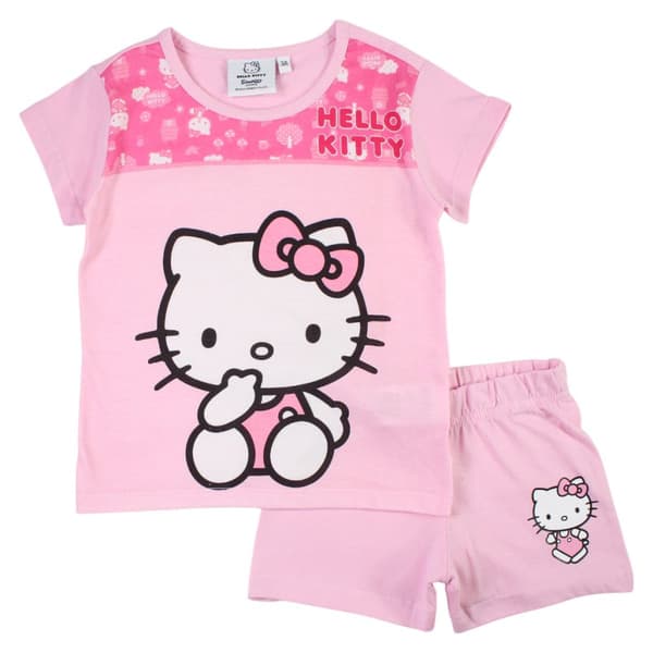 Hello Kitty Cutie Light Pink kort pyjamas