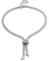 Victoria silver-colored thick mesh necklace
