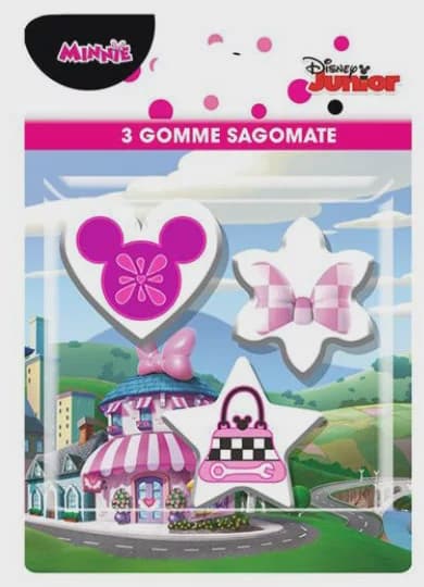 Disney Minnie Eraser Set 3 Pieces