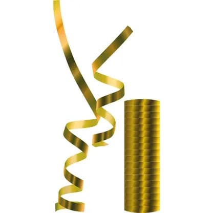 Färgad metallic guld streamer