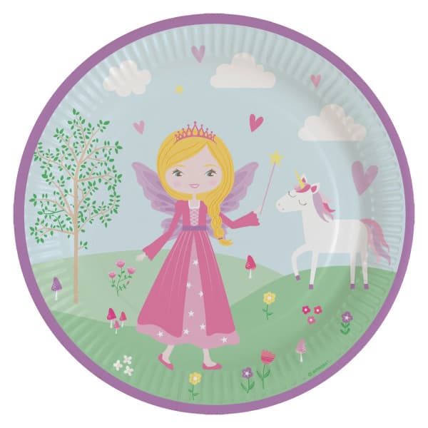 Princess Spell papperstallrik 8-pack 23 cm