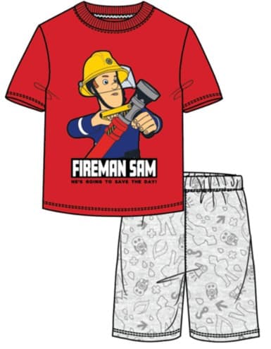 Fireman Sam barn kort pyjamas 122/128 cm