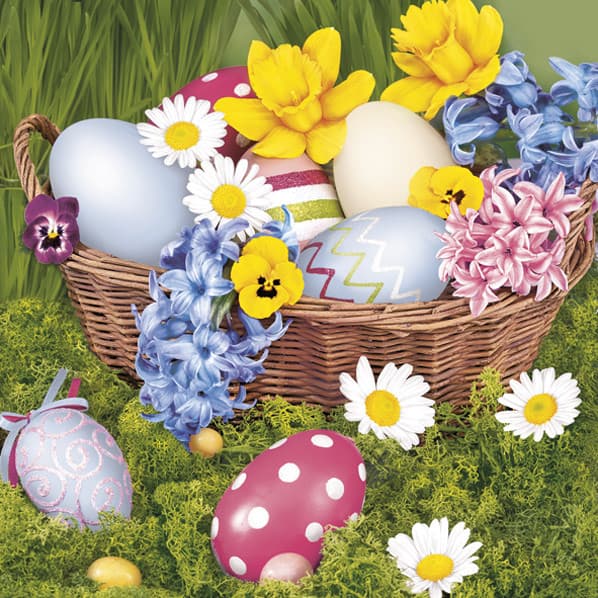 Easter Vivid Basket servett 20-pack 33x33 cm