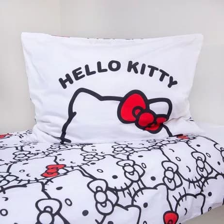 Hello Kitty påslakanset / bäddset, 140×200 cm, 70×90 cm, bomull