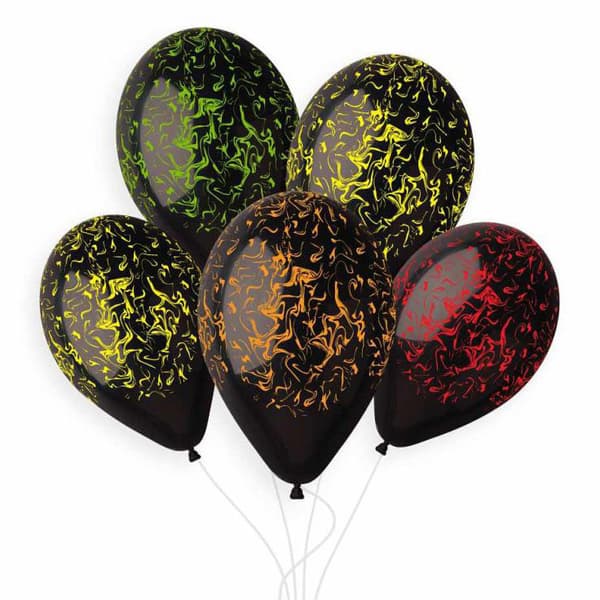 Marble luftballong, 5-pack 33 cm