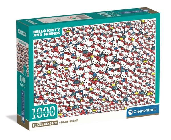 Hello Kitty Crowd 1000 bitars kompakt pussel Clementoni 70x50 cm