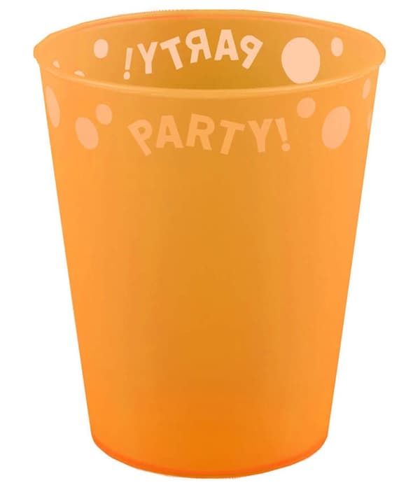 Party Orange Orange micro premium plastmugg 250 ml