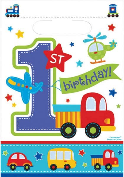 First Birthday Bilar 8-delars presentpåseset