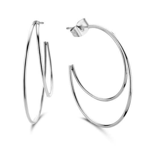 Victoria silverörhängen hoops