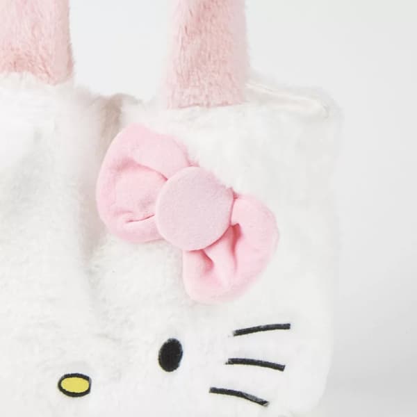Hello Kitty vit mjuk shoppingväska, 30 cm