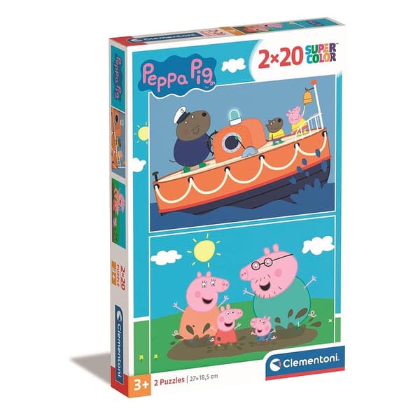 Peppa Pig Free Day 2x20 bitars pussel Clementoni
