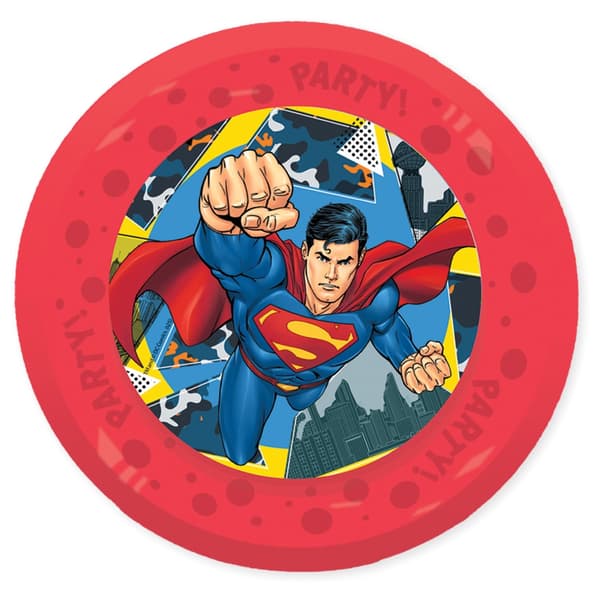 Superman Krypton micro premium plastmiddagstallrik 4-pack 21 cm