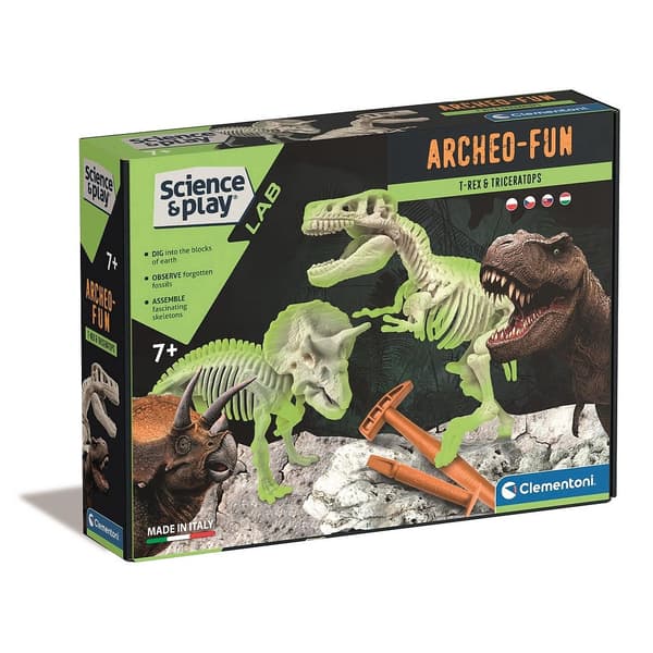 Dinosaur Archeo Fun Luminous Archeology Kit Clementoni