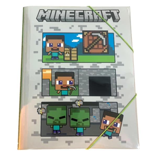 Minecraft Block World A4-mapp med resår