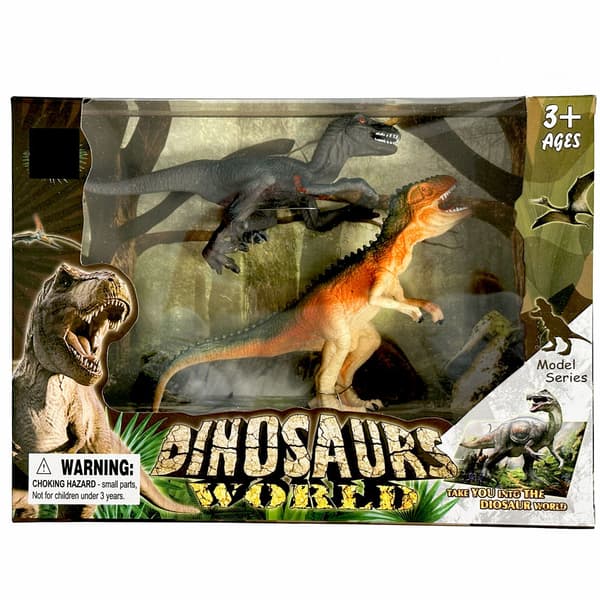 Dinosauriefigur 2-delars set i förpackning
