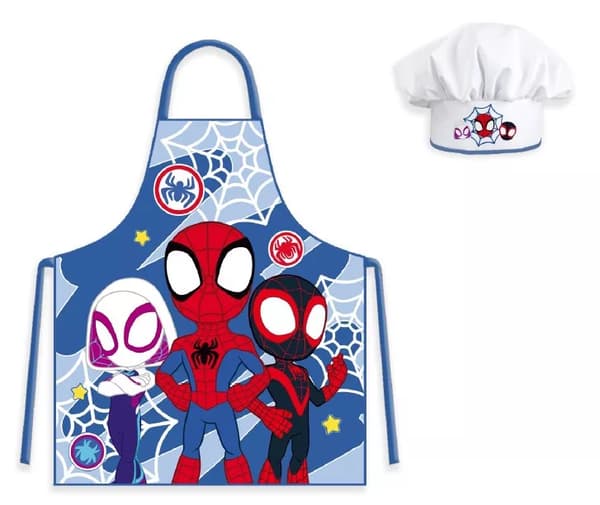 Barnförkläde och kockmössa Spidey