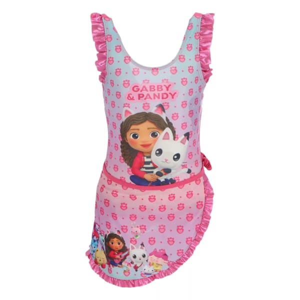 Gabbys Dockskåp baddräkt med sarong barn rosa