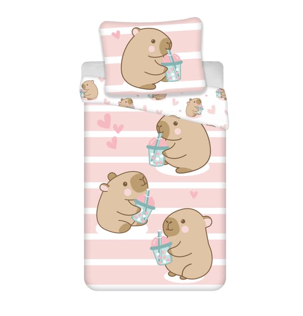 Capybara Påslakanset 140 x 200 cm – 100 % Bomull