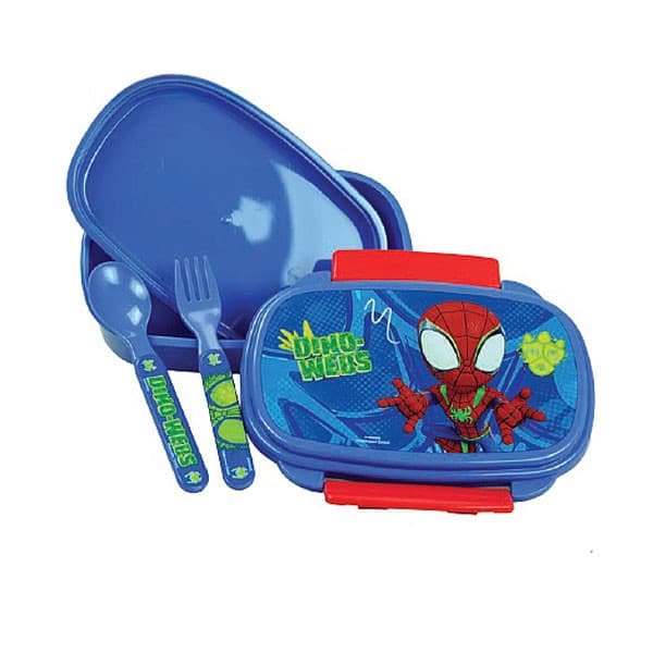 Spindelmannen Dino-Webs matlåda med bestickset