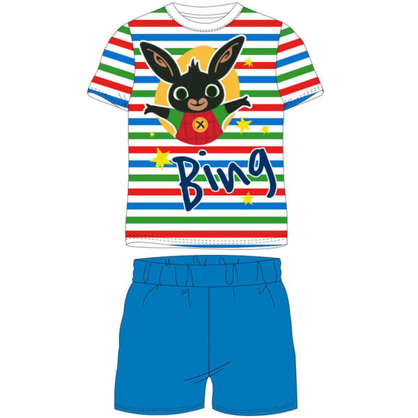 Bing randiga korta pyjamas för barn