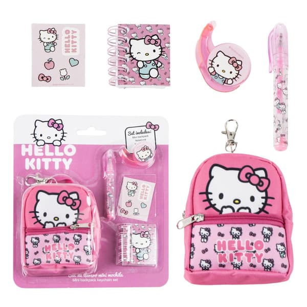 Hello Kitty rosa mini väska nyckelring set