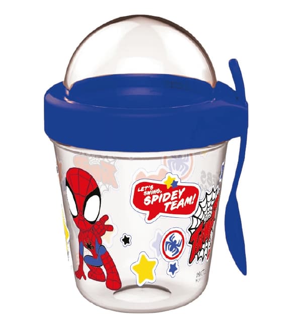 Spiderman Spidey mug with snack container, lid and spoon 350 ml