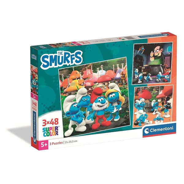 Smurfarna 3x48 bitars pussel Clementoni