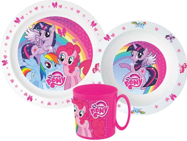My Little Pony dinner set in microplastic with mug 350 ml