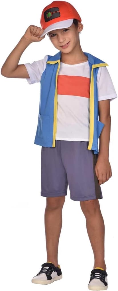 Pokémon Ash dräkt för 8-10 år