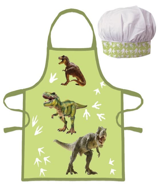 Dinosaurie T-Rex barnförkläde 2-delat set