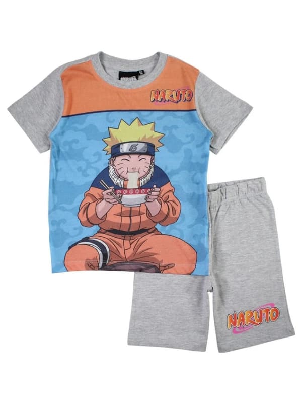 Naruto Ramen Grey kort pyjamas barn
