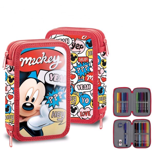 Disney Musse pennfodral med 2 pack