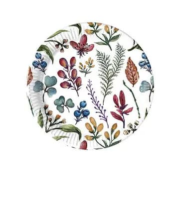 Flower Herbs papperstallrikar 8-pack 20 cm