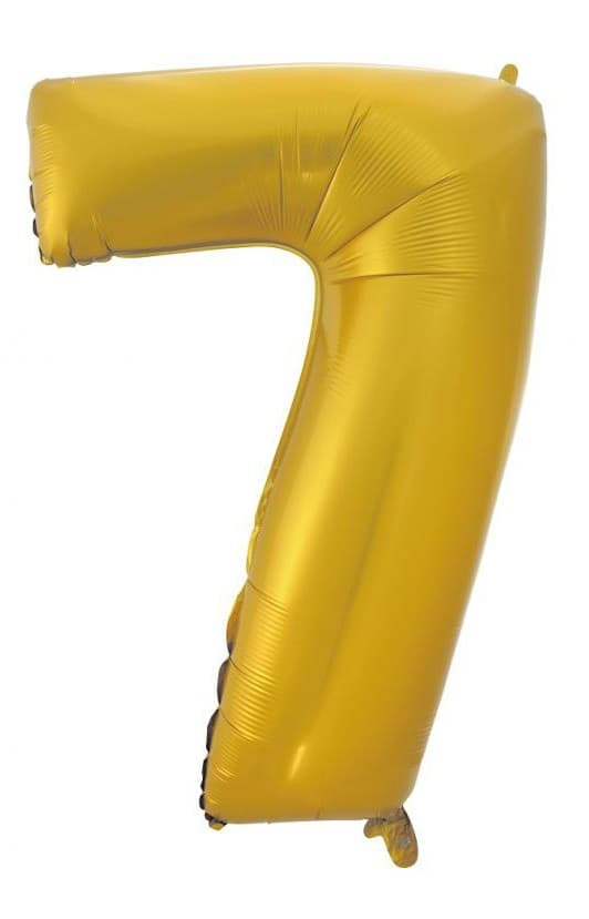 Guld sifferballong nummer 7, 92 cm