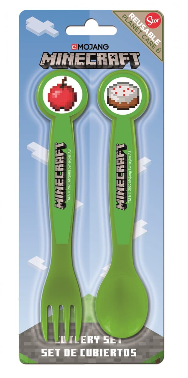 Minecraft Plastic Cutlery Set - 2 Pieces