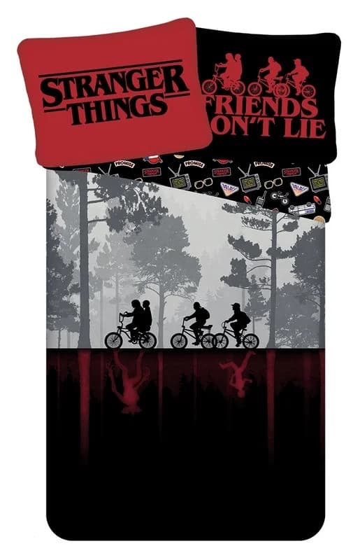 Stranger Things Upside Down Dark påslakan set 140×200 cm, 70×90 cm