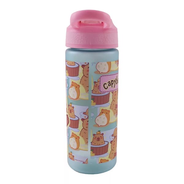 Capybara Chill matt vattenflaska med sugrör, 600 ml