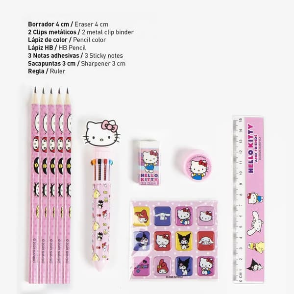 Hello Kitty Friends Rosa skrivset