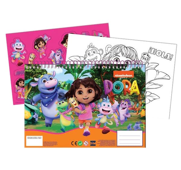 Dora the Explorer Jungle A/4 Spiral Notebook with 40 Pages and Sticker