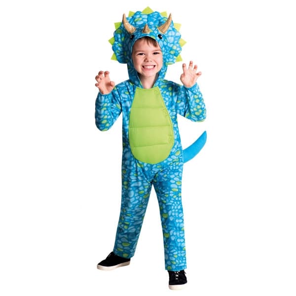Dinosauriedräkt blå 6-8 år