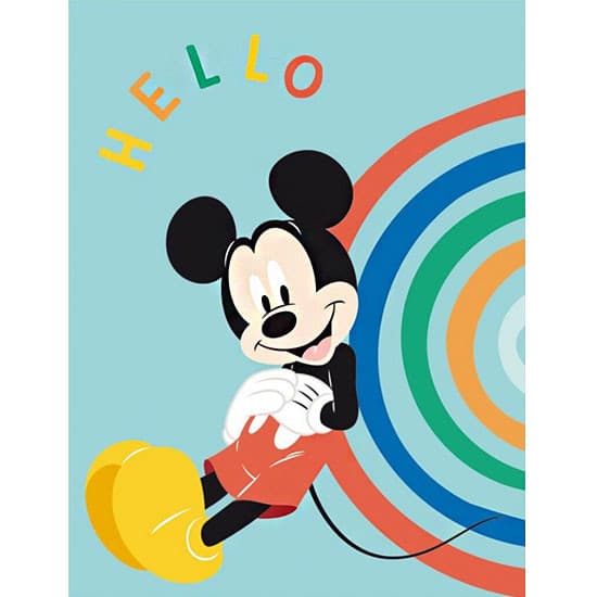 Disney Mickey Hello fleecefilt 100x140 cm