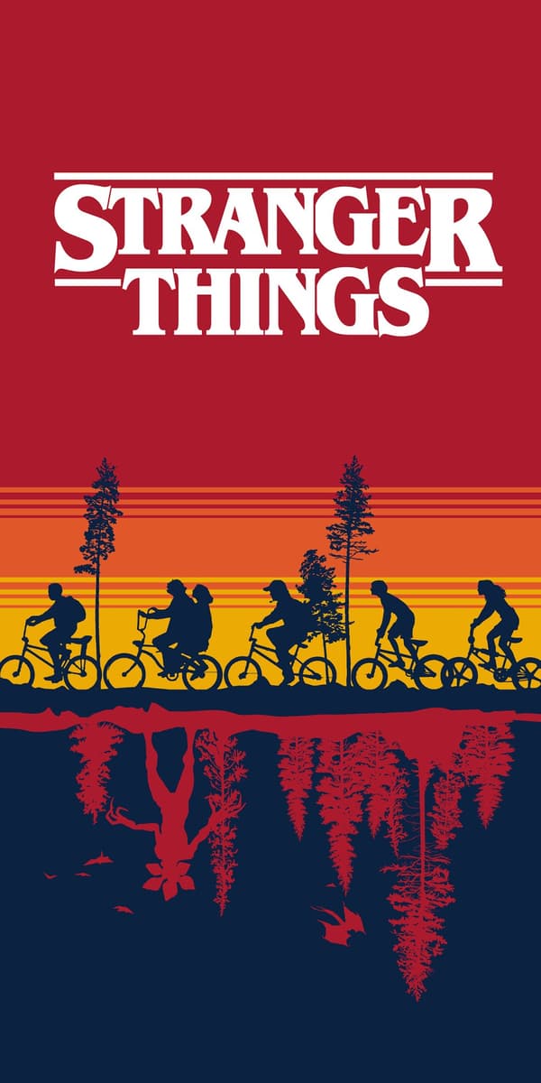 Stranger Things Upside Down badhandduk, strandhandduk 70x140 cm