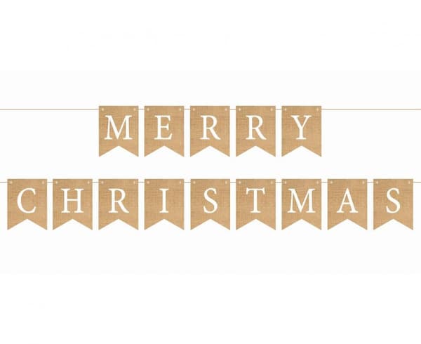 Merry Christmas Brown text 250 cm