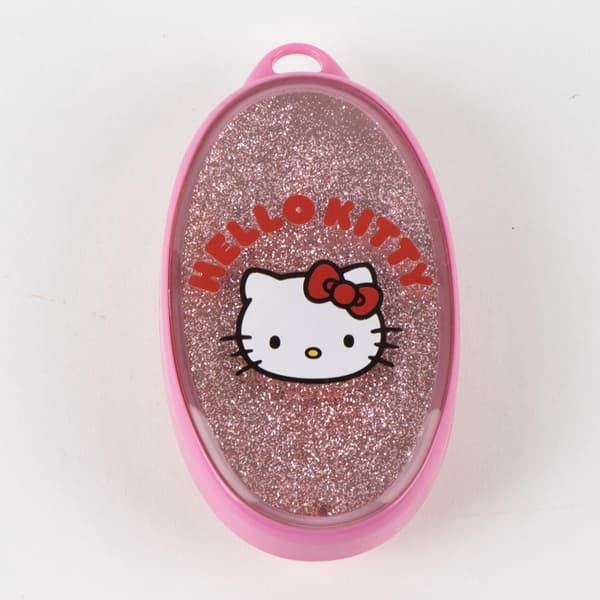 Hello Kitty rosa glittrig hårborste 13 cm