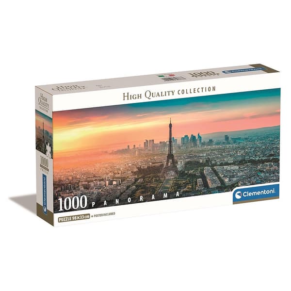 Cities View Paris 1000-piece panorama puzzle Compact Clementoni