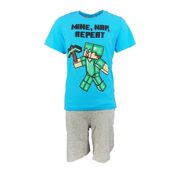 Minecraft kort pyjamas för barn 9 år