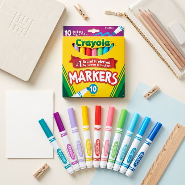 Crayola Bold & Bright tykke tuscher, 10 stk.