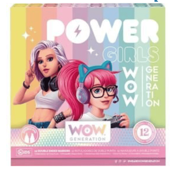 Wow Generation Dubbelfärgad Mix Marker Set 12 Delar