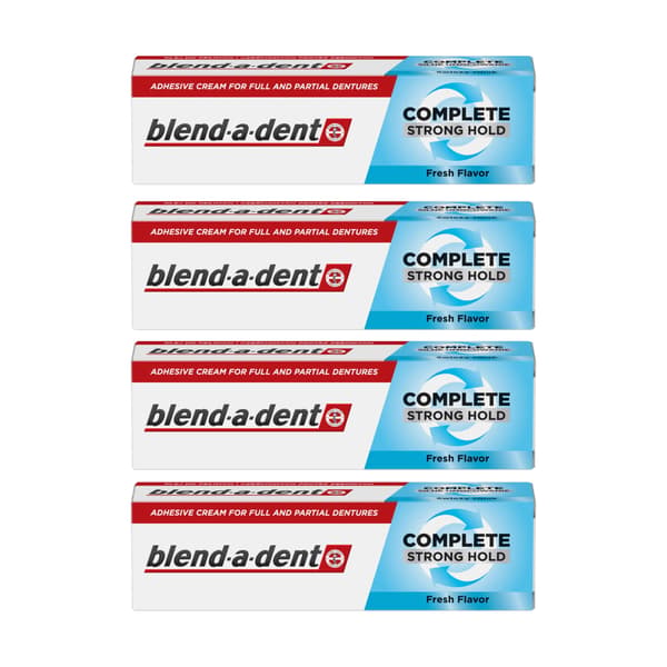 Blend-A-Dent Complete Fästkräm För Tandproteser Stark Med Fräsch Smak 2-Pack