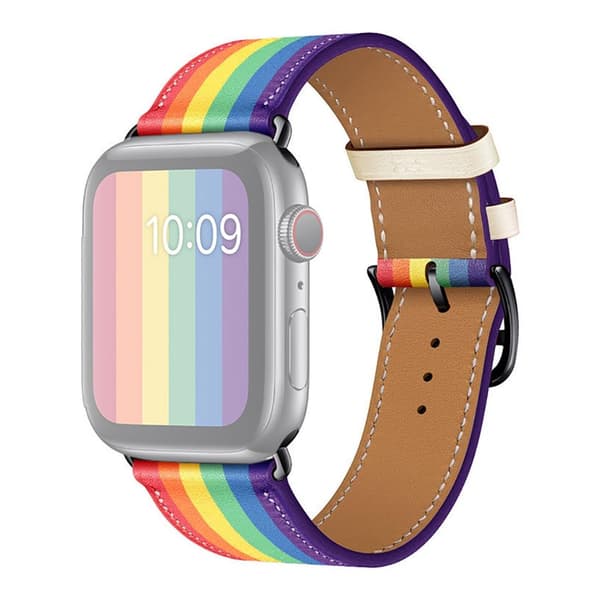 Apple Watch 42/44mm Nahkaranneke Pride